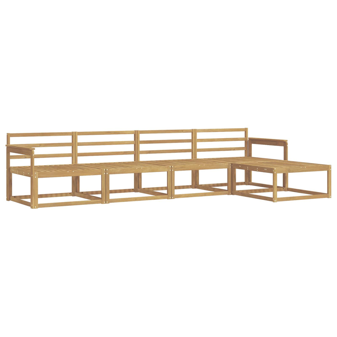 Udendørs sofagruppe 5 pcs Hvid 329 x 162,5 x 73 cm