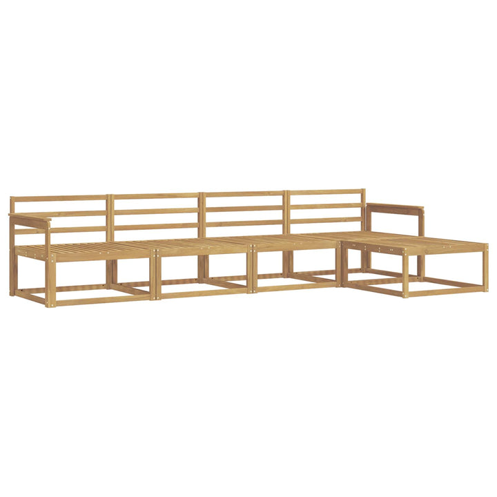 Udendørs sofagruppe 5 pcs Hvid 329 x 162,5 x 73 cm