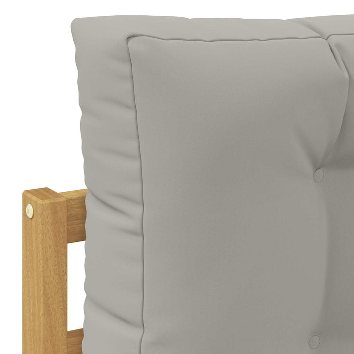 Udendørs sofagruppe 3 stk. Hvid og lysegrå Polyester