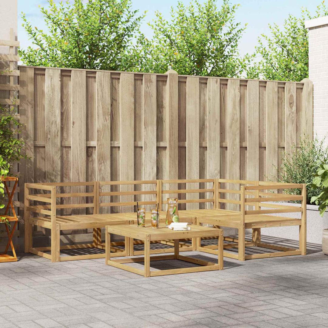 Udendørs sofagruppe 5 pcs Hvid 79 x 79 x 37 cm