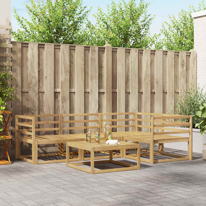 Udendørs sofagruppe 5 pcs Hvid 79 x 79 x 37 cm
