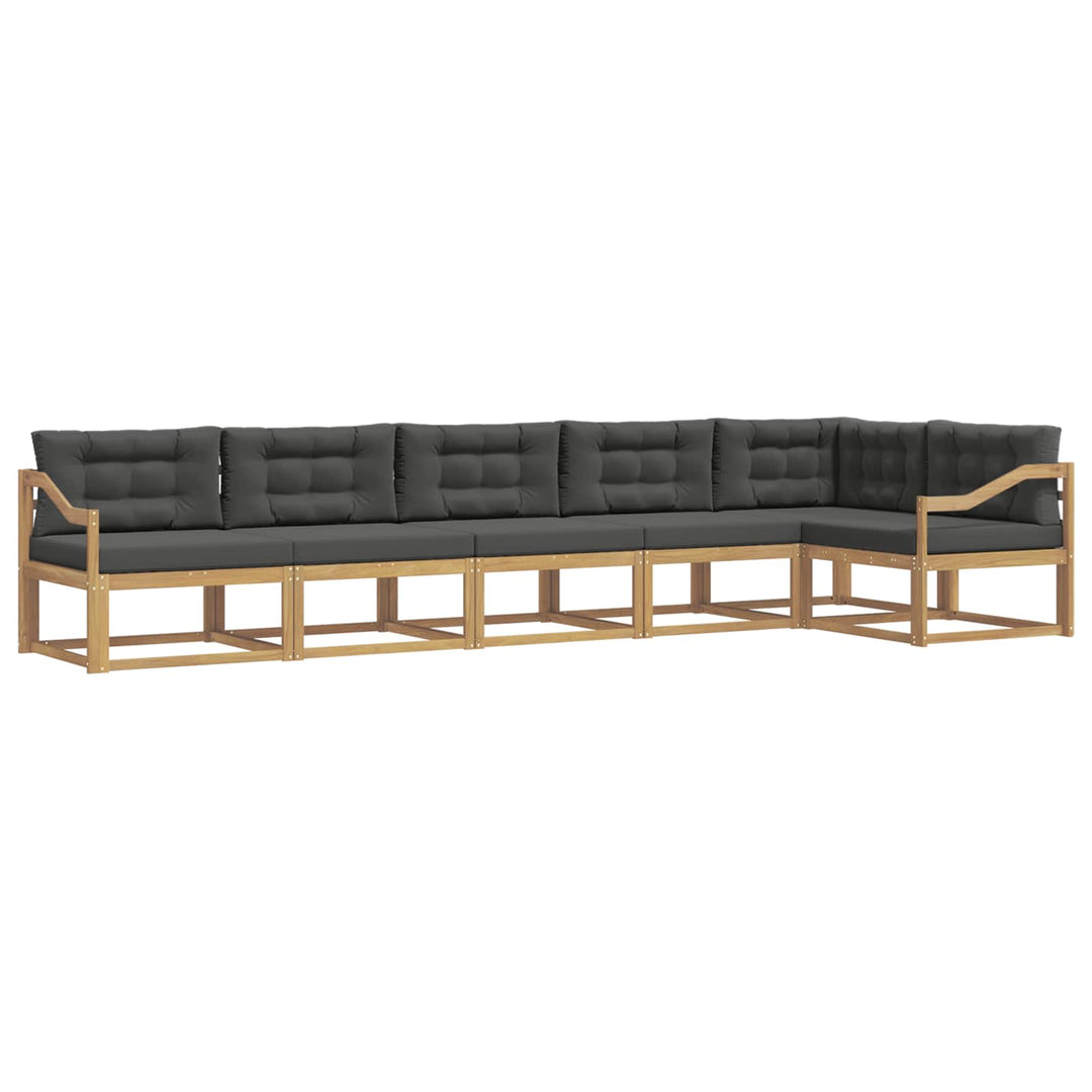 Udendørs sofagruppe 4 stk. Hvid og antracit Polyester