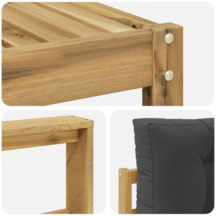 Udendørs sofagruppe 7 stk. Hvid og antracit Polyester