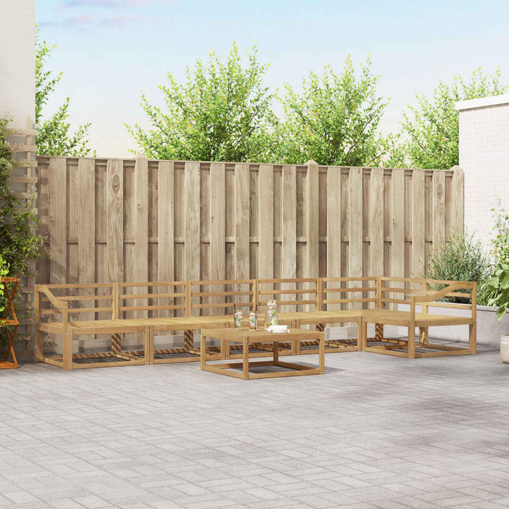 Udendørs sofagruppe 7 pcs Hvid 79 x 79 x 37 cm