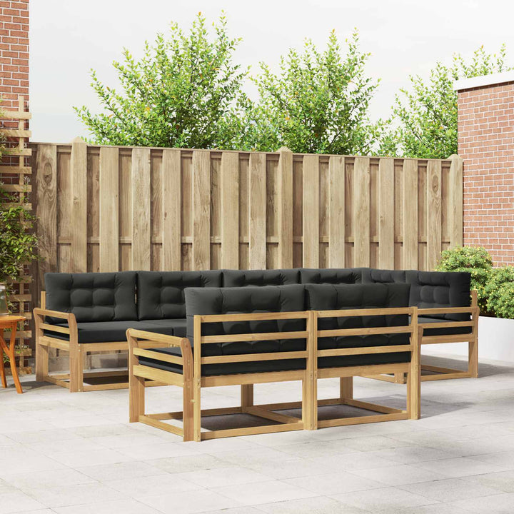 Udendørs sofagruppe 6 stk. Hvid og antracit Polyester