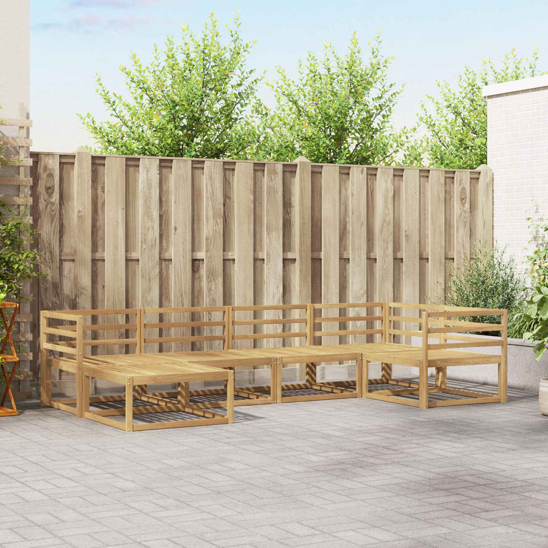Udendørs sofagruppe 6 pcs Hvid 325 x 166,5 x 73 cm