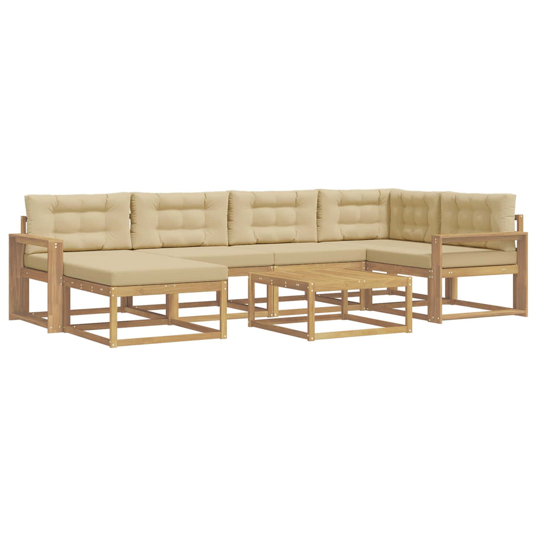 Udendørs sofagruppe 7 stk. Hvid og Beige