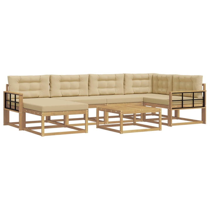 Udendørs sofagruppe 7 stk. Hvid og Beige