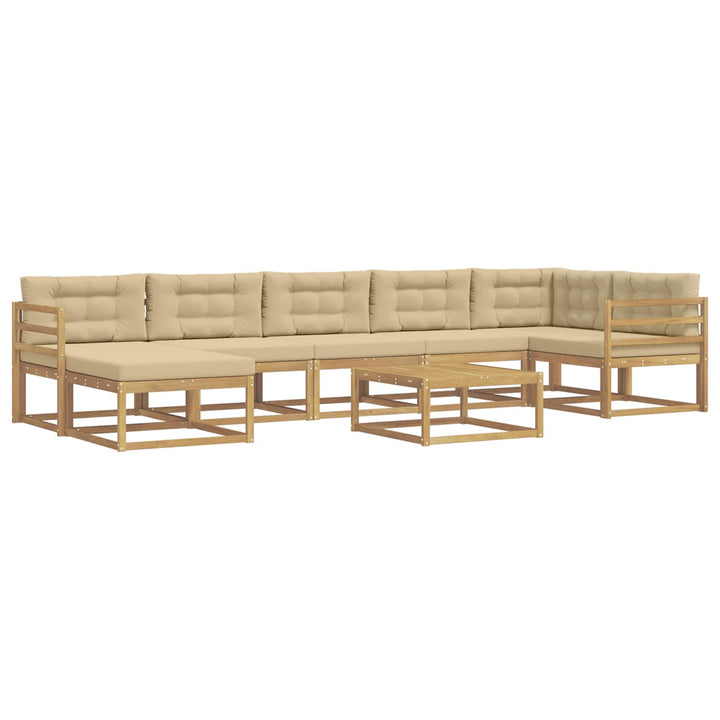 Udendørs sofagruppe 8 stk. Hvid og Beige