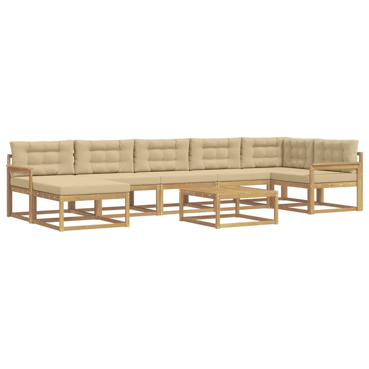 Udendørs sofagruppe 8 stk. Hvid og Beige