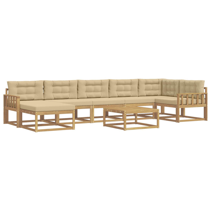 Udendørs sofagruppe 8 stk. Hvid og Beige