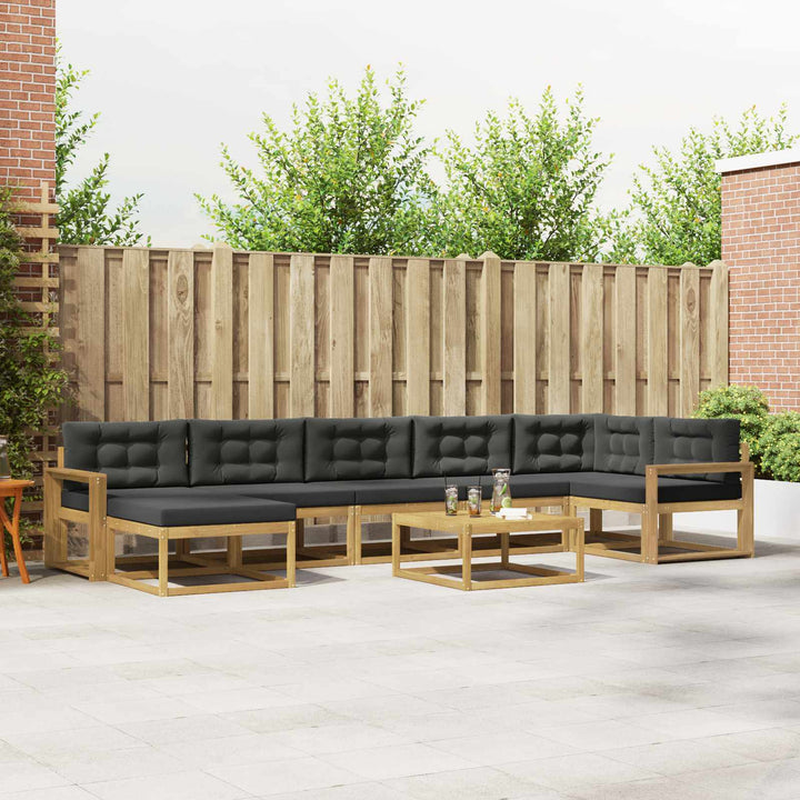 Udendørs sofagruppe 8 stk. Hvid og antracit