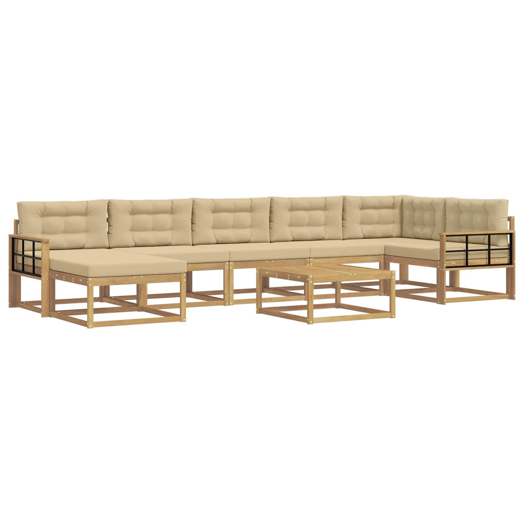 Udendørs sofagruppe 8 stk. Hvid og Beige