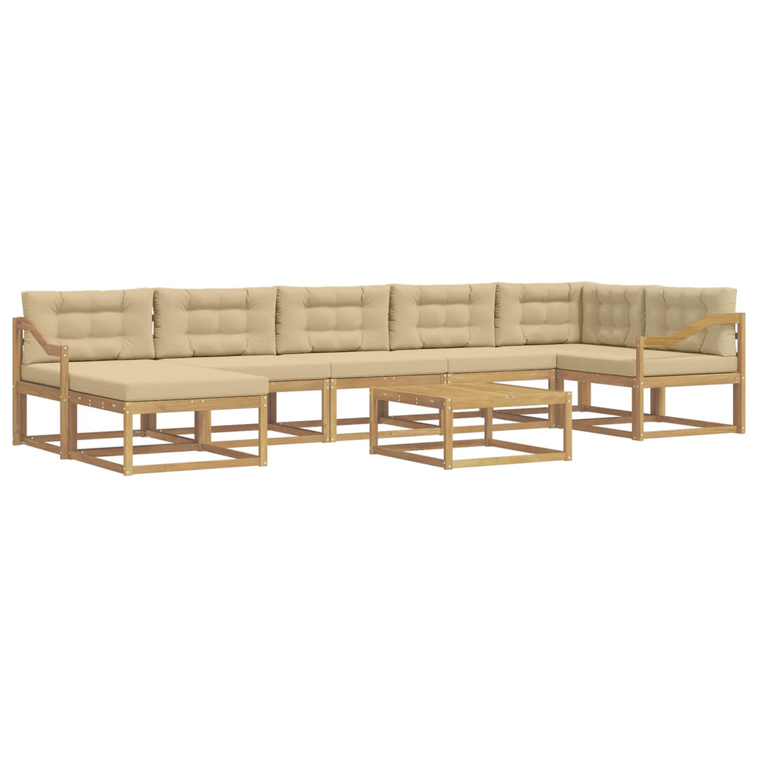 Udendørs sofagruppe 8 stk. Hvid og Beige