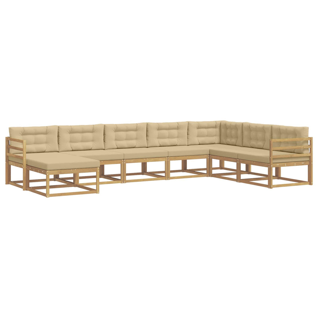 Udendørs sofagruppe 8 stk. Hvid og Beige