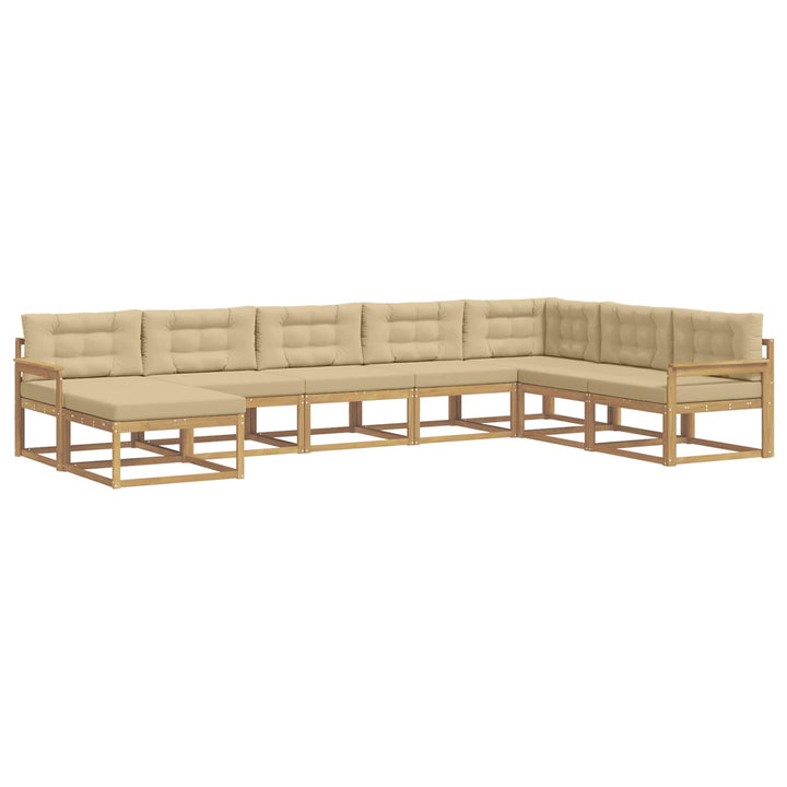 Udendørs sofagruppe 8 stk. Hvid og Beige