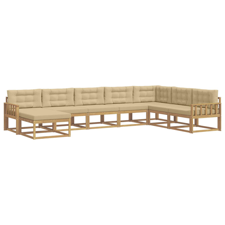 Udendørs sofagruppe 8 stk. Hvid og Beige