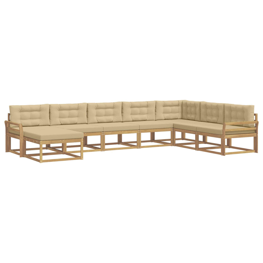 Udendørs sofagruppe 8 stk. Hvid og Beige