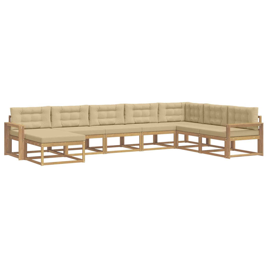 Udendørs sofagruppe 8 stk. Hvid og Beige