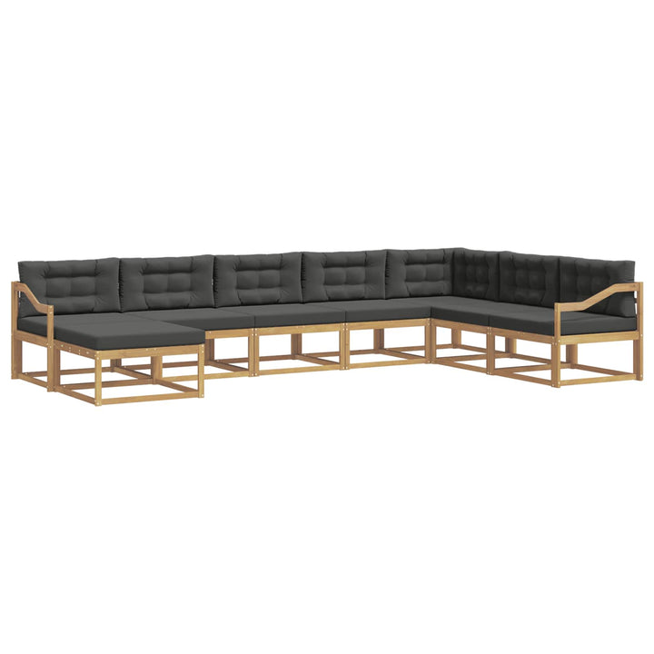 Udendørs sofagruppe 8 pcs Hvid og antracit