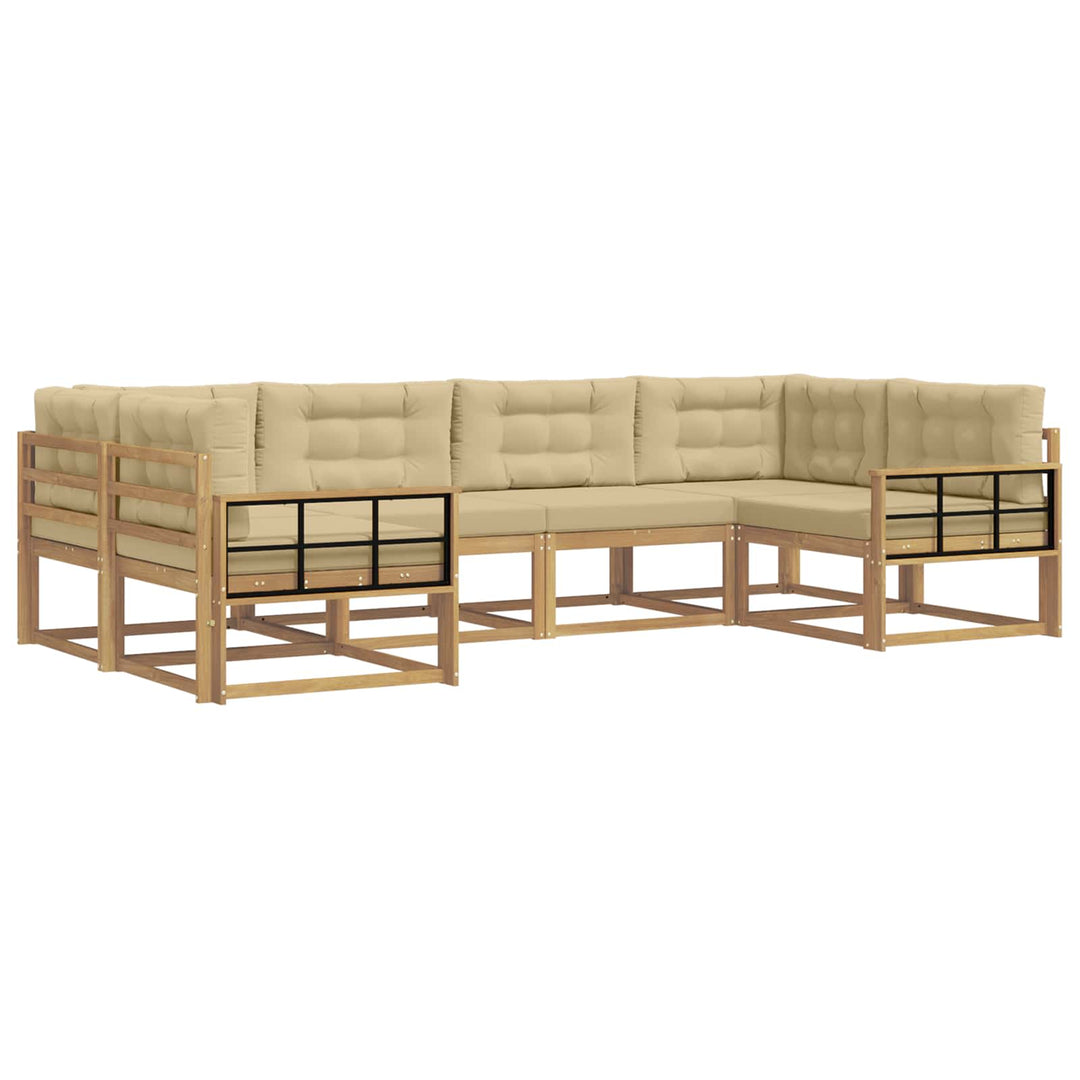 Udendørs sofagruppe 6 stk. Hvid og Beige