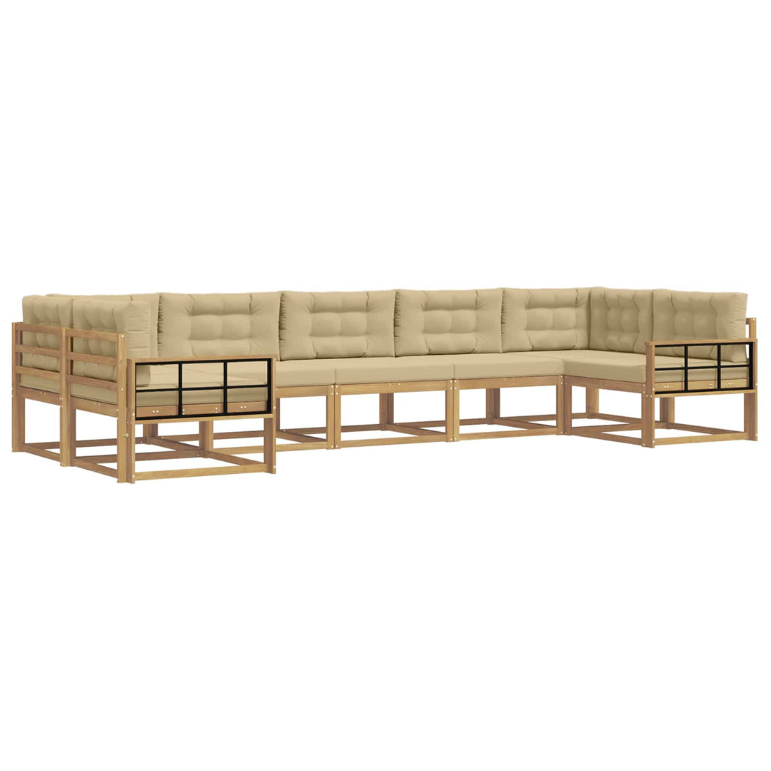 Udendørs sofagruppe 7 stk. Hvid og Beige
