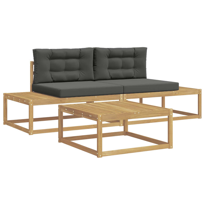 Udendørs sofagruppe med pude Hvid 79 x 79 x 37 cm Polyester