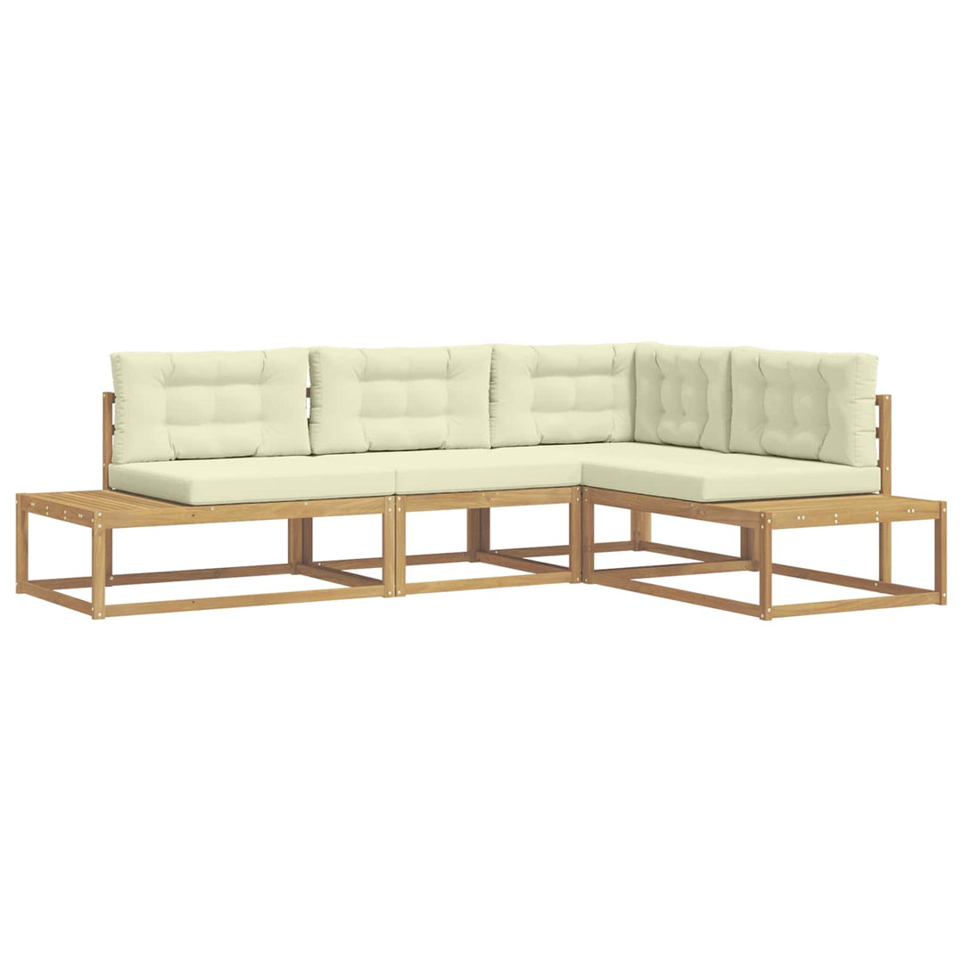 Udendørs sofagruppe Hvid 277,5 x 198,5 x 73 cm Polyester