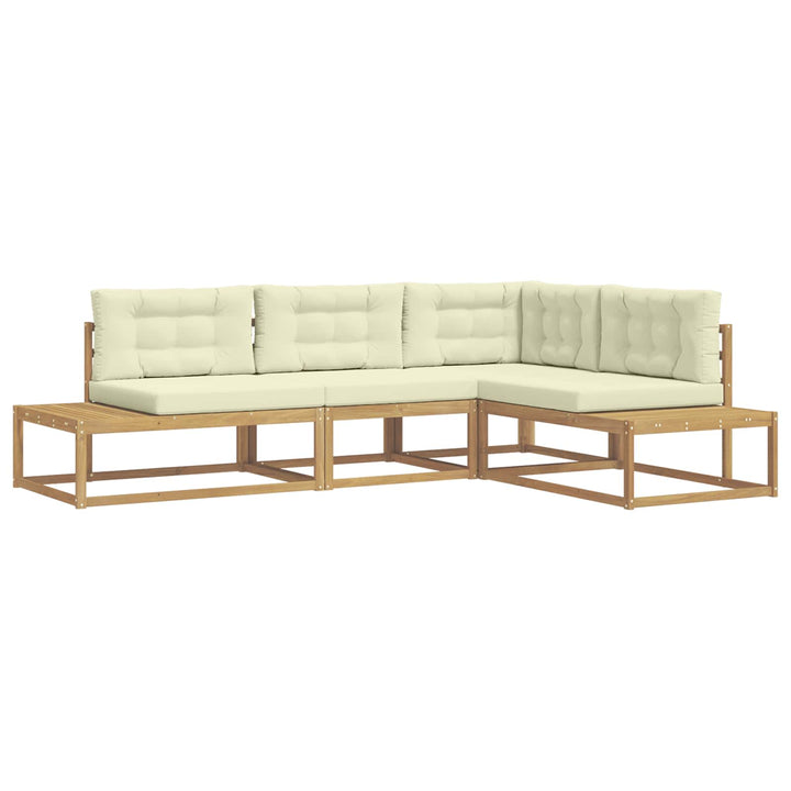 Udendørs sofagruppe Hvid 277,5 x 198,5 x 73 cm Polyester