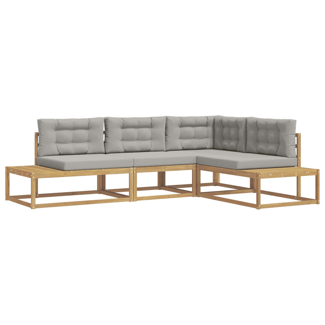Udendørs sofagruppe Hvid 277,5 x 198,5 x 73 cm Polyester