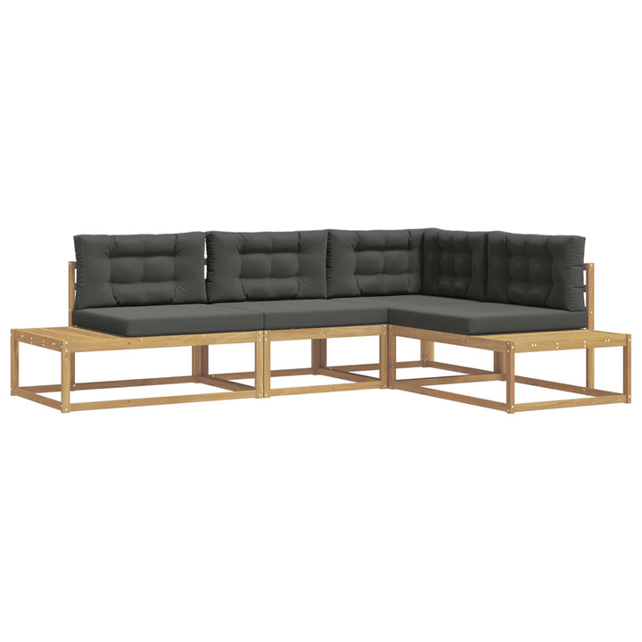 Udendørs sofagruppe Hvid 277,5 x 198,5 x 73 cm Polyester