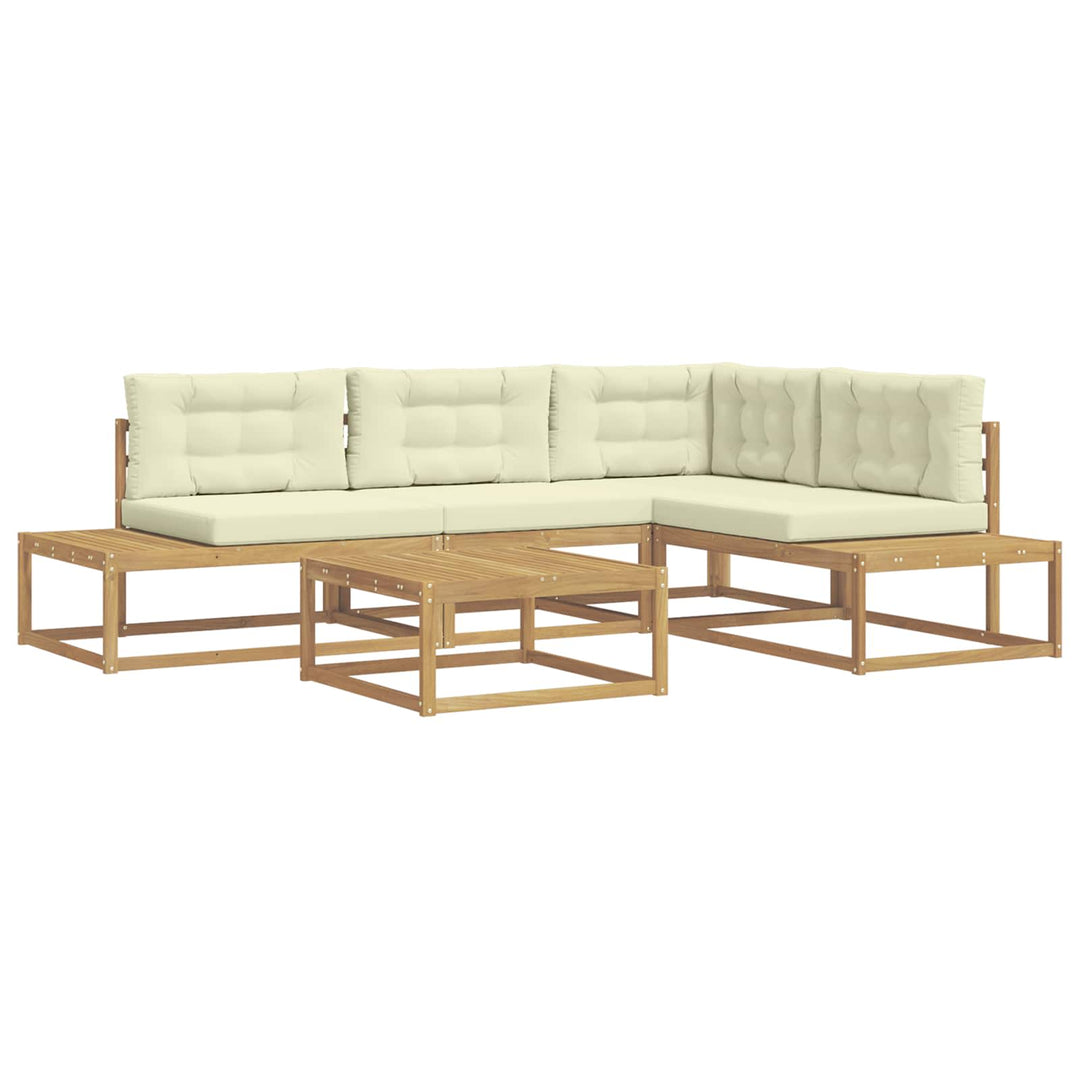 Udendørs sofagruppe 5 stk. Hvid Polyester