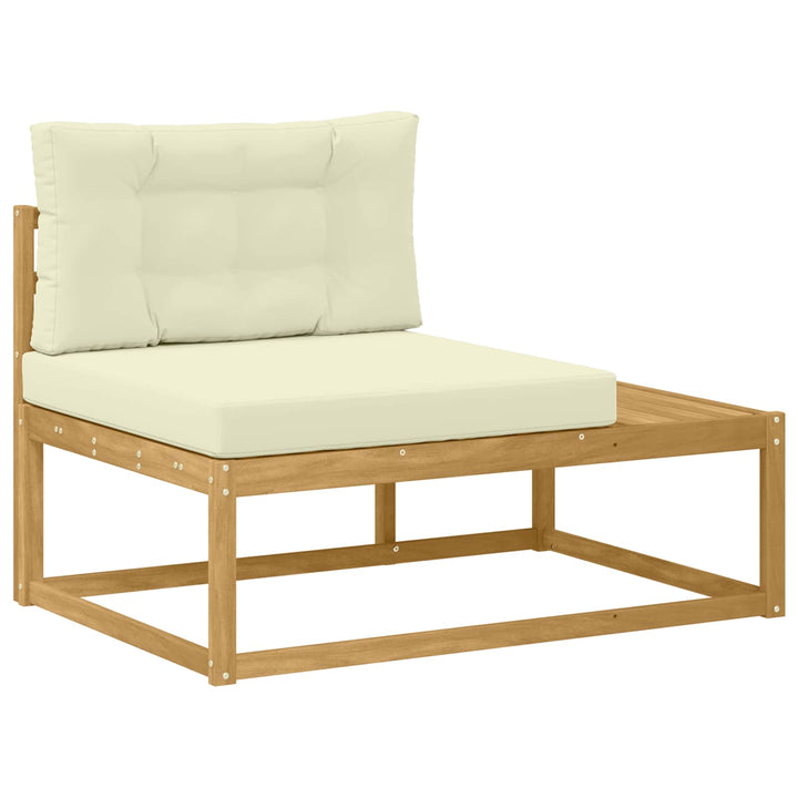 Udendørs sofagruppe 5 stk. Hvid Polyester