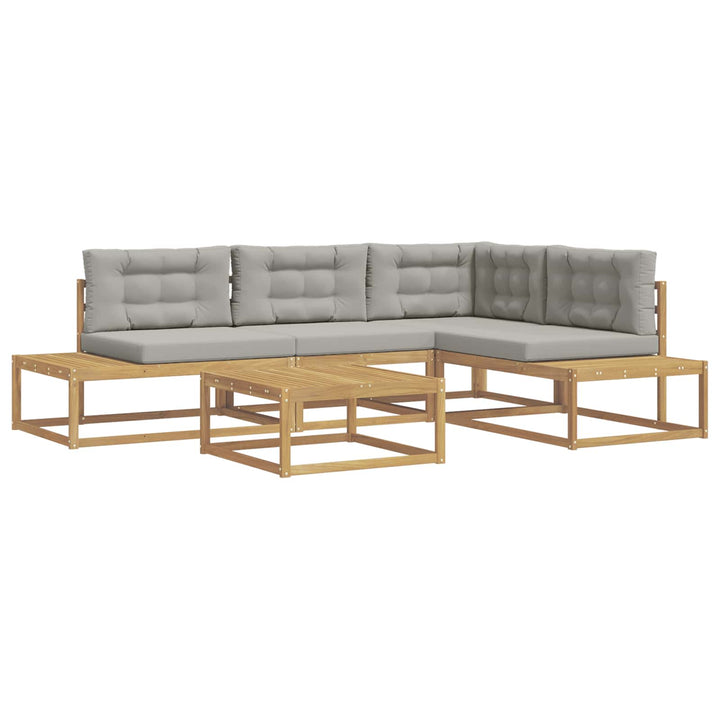 Udendørs sofagruppe 5 stk. Hvid Polyester