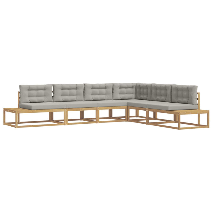 Udendørs sofagruppe med pude Hvid 357 x 198,5 x 73 cm Polyester
