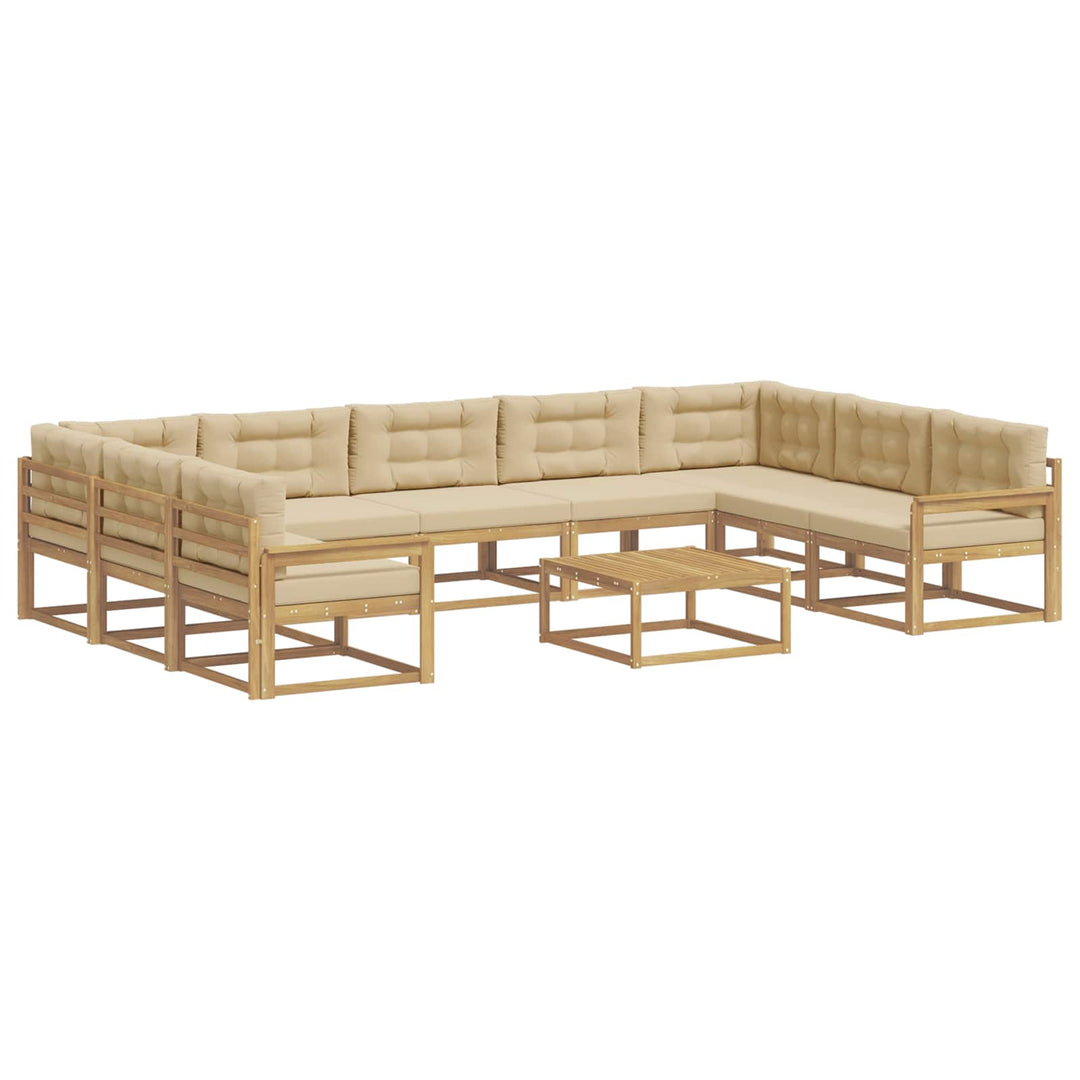 Udendørs sofagruppe 10 stk. Hvid og Beige