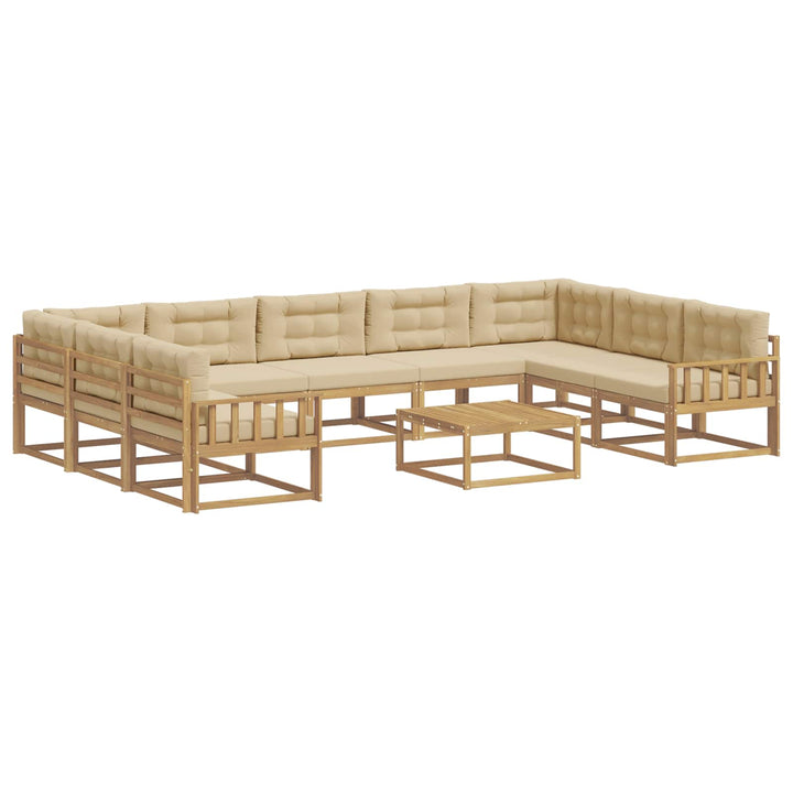 Udendørs sofagruppe 10 stk. Hvid og Beige
