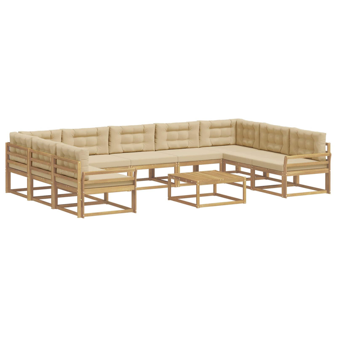 Udendørs sofagruppe 10 stk. Hvid og Beige