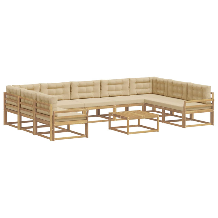 Udendørs sofagruppe 10 stk. Hvid og Beige