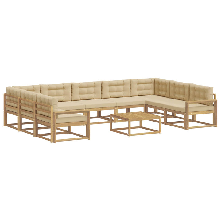 Udendørs sofagruppe 10 stk. Hvid og Beige