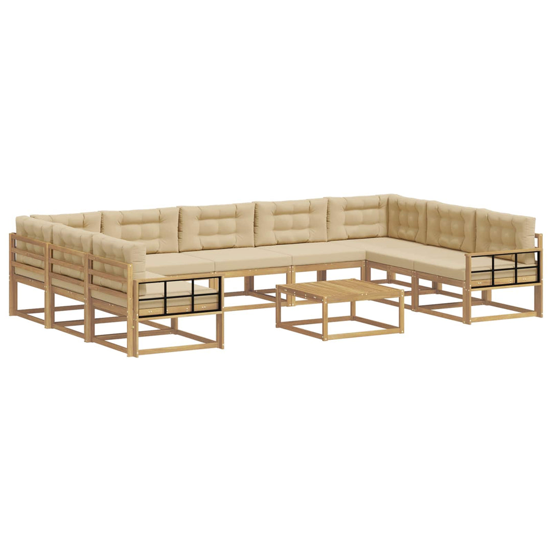 Udendørs sofagruppe 10 stk. Hvid og Beige