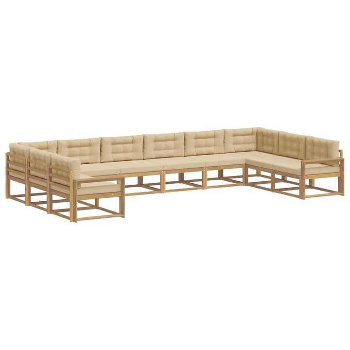 Udendørs sofagruppe 10 stk. Hvid og Beige