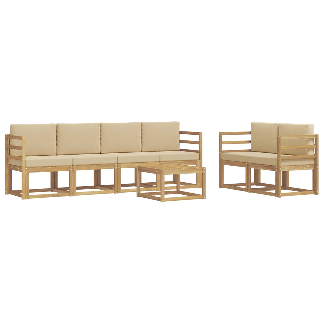 Udendørs sofagruppe 7 stk. Hvid og Beige