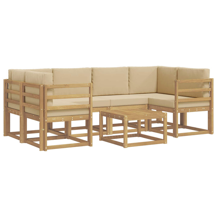 Udendørs sofagruppe 7 stk. Hvid og Beige