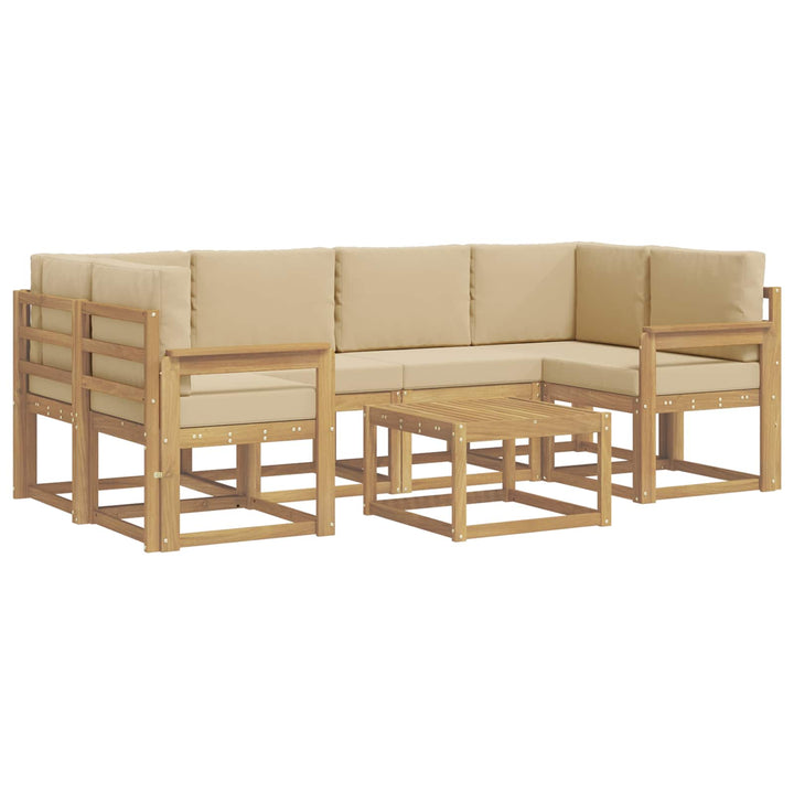 Udendørs sofagruppe 7 stk. Hvid og Beige