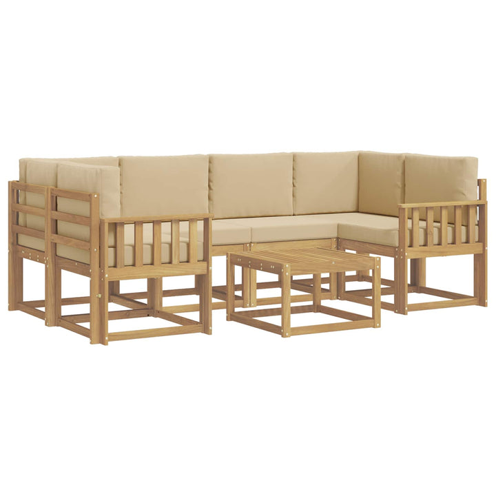 Udendørs sofagruppe 7 stk. Hvid og Beige
