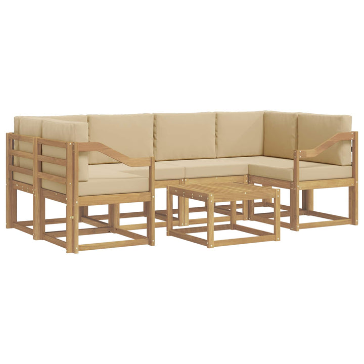 Udendørs sofagruppe 7 stk. Hvid og Beige