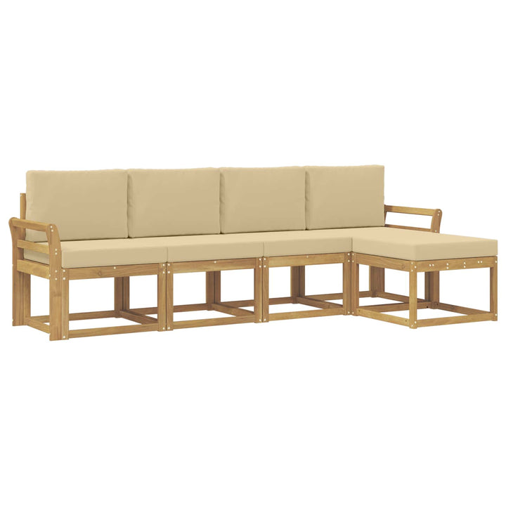 Udendørs sofagruppe 5 stk. Hvid og Beige
