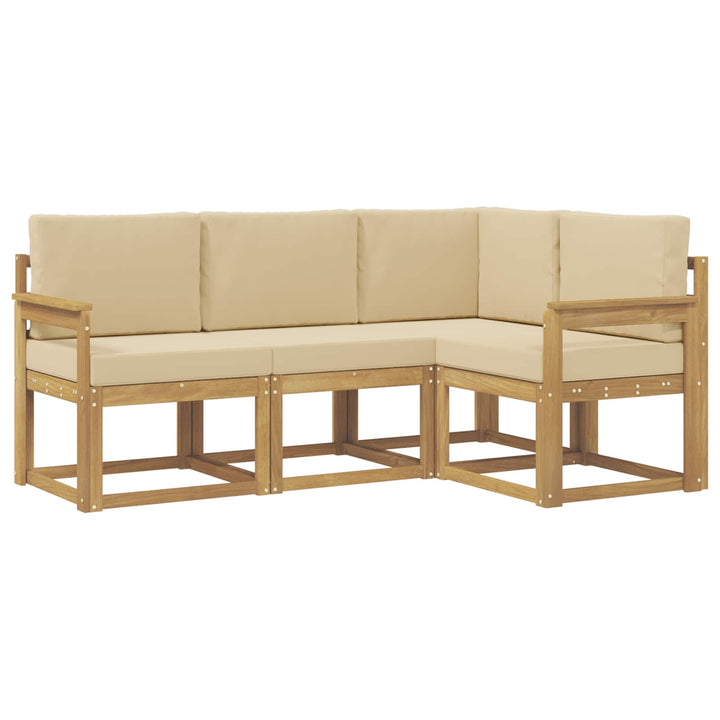Udendørs sofagruppe 4 stk. Hvid og Beige