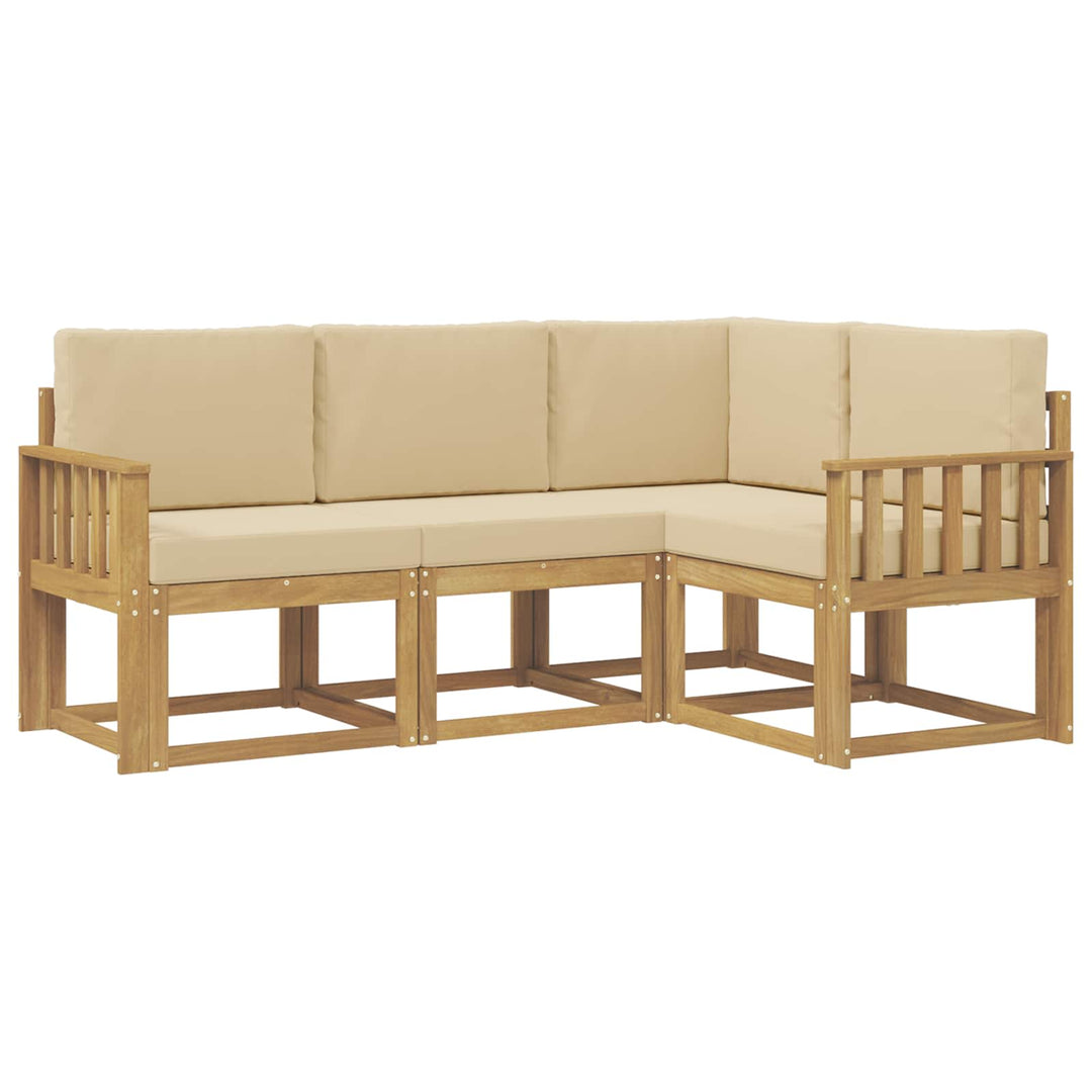Udendørs sofagruppe 4 stk. Hvid og Beige